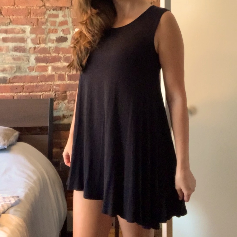 Flowy black sun dress
